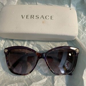 Versace sunglasses tortoise/purple gently used